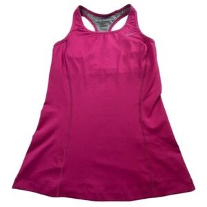 NWOT Nike Dry Fit Racerback Bra Tank Top Women’s Size Medium Hot Pink Long Torso